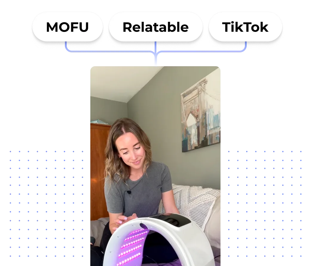 UGC formáty filtrované podle fáze funnelu a kanálu