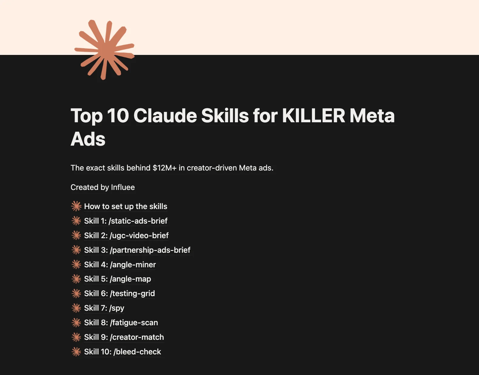 10 Claude vještina koje Influee koristi za vođenje creator Meta oglasa